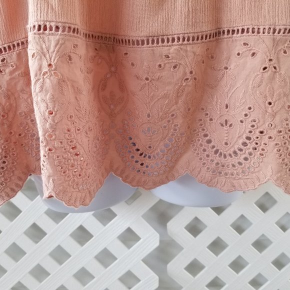 Knox Rose L Peachtree Eyelet Top NWT #7358 - Picture 5 of 11